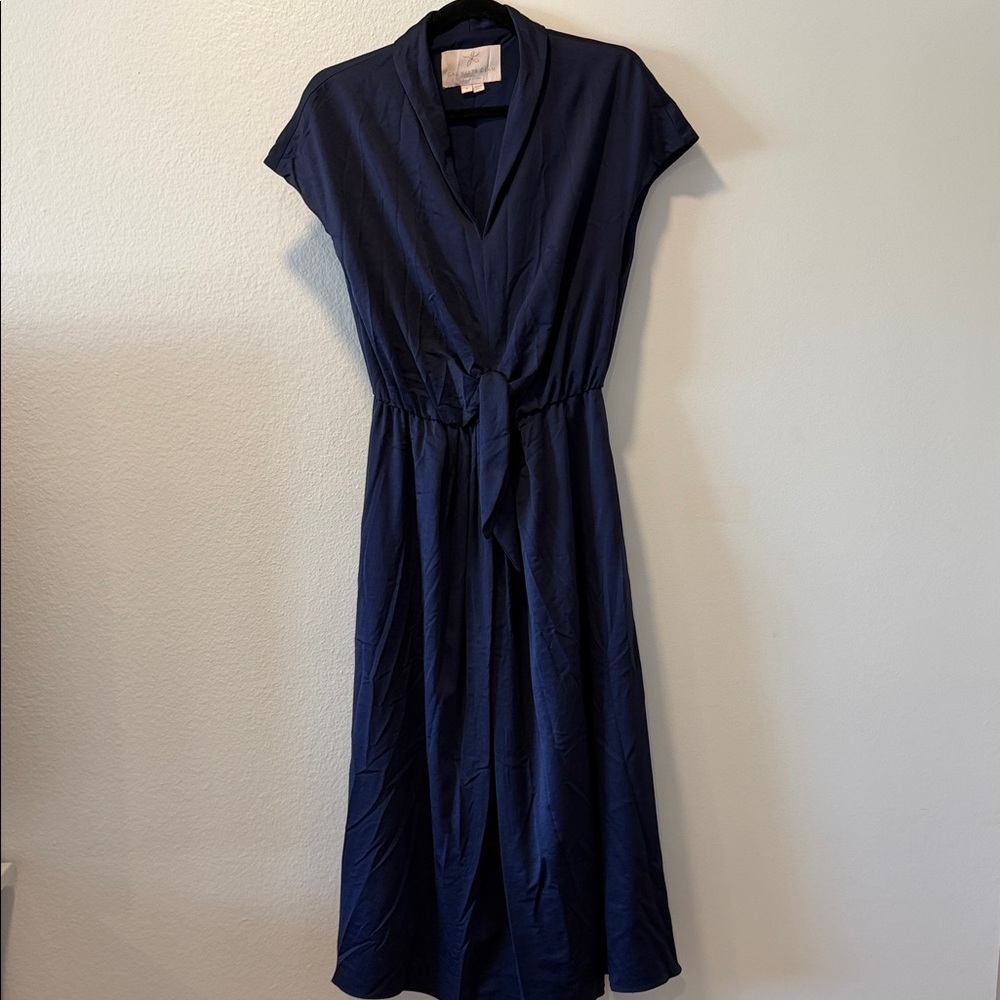 Gal Meets Glam Deep Blue Midi Dress
